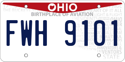 OH license plate FWH9101
