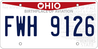 OH license plate FWH9126