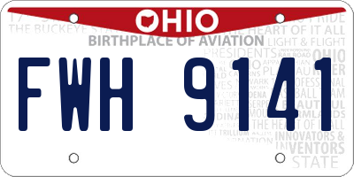 OH license plate FWH9141
