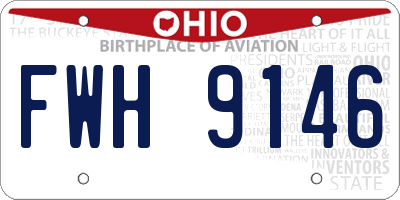 OH license plate FWH9146