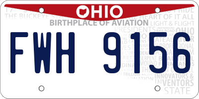 OH license plate FWH9156