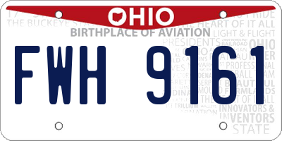 OH license plate FWH9161