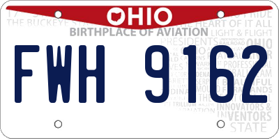 OH license plate FWH9162