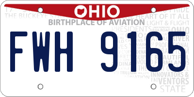 OH license plate FWH9165