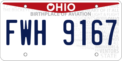 OH license plate FWH9167
