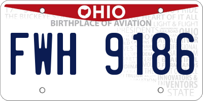 OH license plate FWH9186
