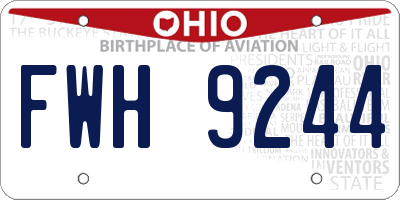 OH license plate FWH9244