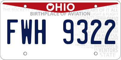 OH license plate FWH9322