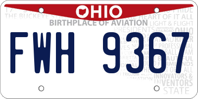 OH license plate FWH9367