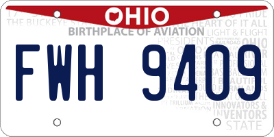 OH license plate FWH9409