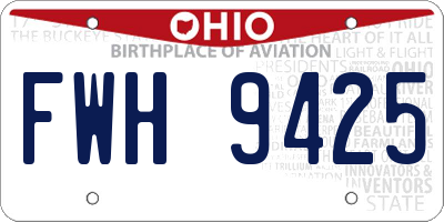 OH license plate FWH9425