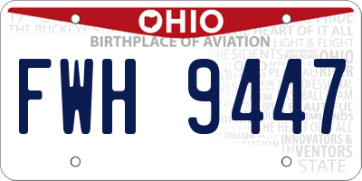 OH license plate FWH9447