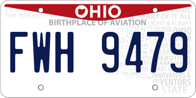OH license plate FWH9479