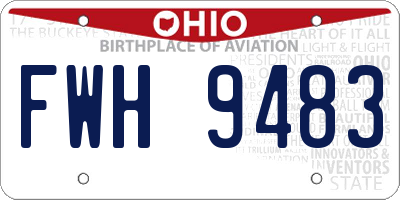 OH license plate FWH9483