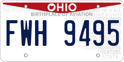 OH license plate FWH9495