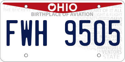 OH license plate FWH9505