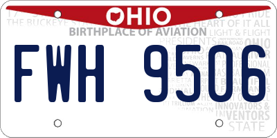 OH license plate FWH9506