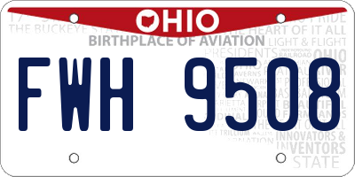 OH license plate FWH9508