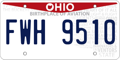 OH license plate FWH9510