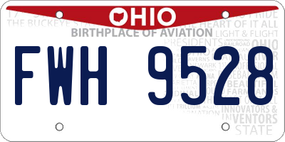 OH license plate FWH9528