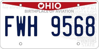 OH license plate FWH9568