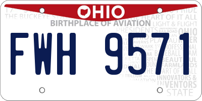 OH license plate FWH9571