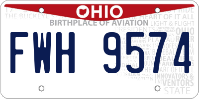 OH license plate FWH9574