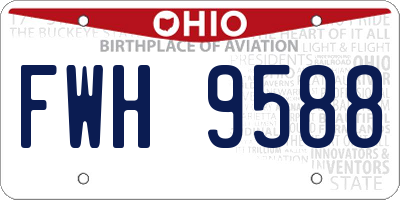 OH license plate FWH9588