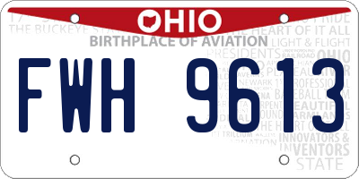 OH license plate FWH9613
