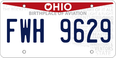 OH license plate FWH9629