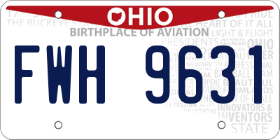 OH license plate FWH9631