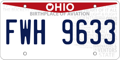 OH license plate FWH9633