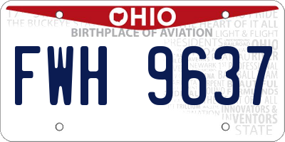 OH license plate FWH9637