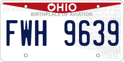 OH license plate FWH9639