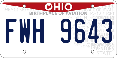 OH license plate FWH9643