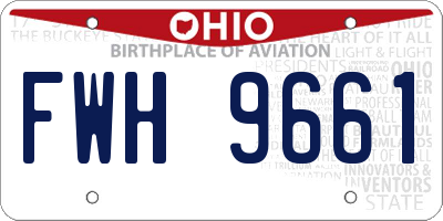 OH license plate FWH9661