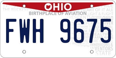 OH license plate FWH9675