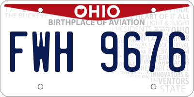 OH license plate FWH9676