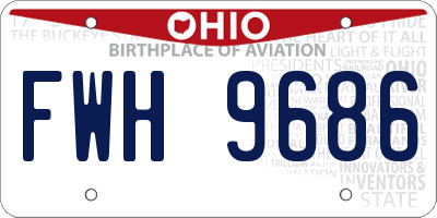 OH license plate FWH9686