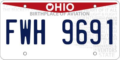 OH license plate FWH9691