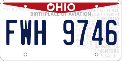 OH license plate FWH9746