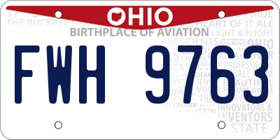 OH license plate FWH9763