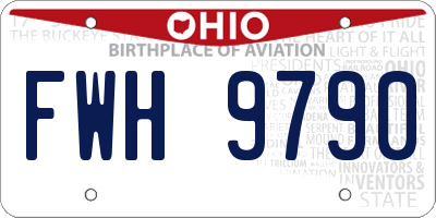 OH license plate FWH9790
