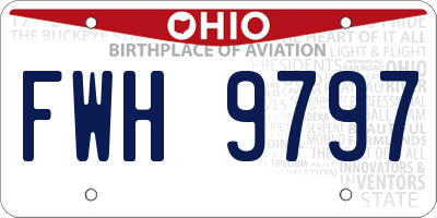 OH license plate FWH9797