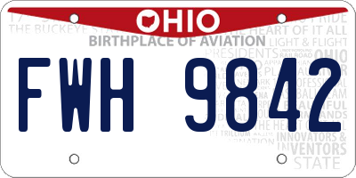 OH license plate FWH9842