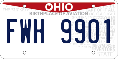 OH license plate FWH9901