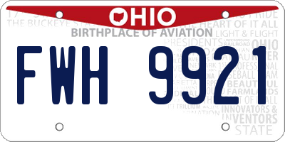 OH license plate FWH9921