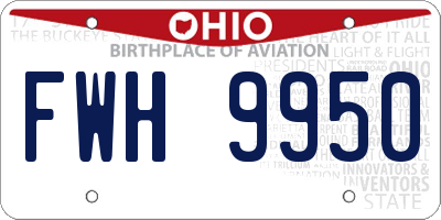 OH license plate FWH9950