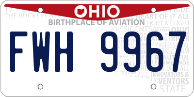 OH license plate FWH9967