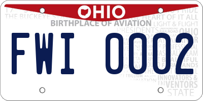 OH license plate FWI0002